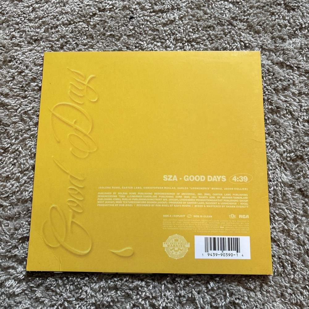 Good Days (Explicit) / Good Days (Edited) by Sza (Record, 2021) - Picture 8 of 8